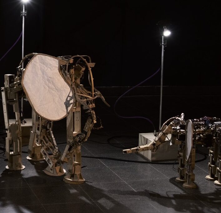 Robotic elephants in the exhibit. (Photo: Nadav Chomsky)