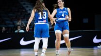 נבחרת העתודה נשים בכדורסל מול טורקיה באליפות אירופה (צילום: Fiba.com)