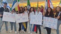 מפגינות ומפגינים דרוזים בהפגנת מחאה נגד הרפורמה המשפטית בתל אביב (צילום: ניצן צבי כהן)