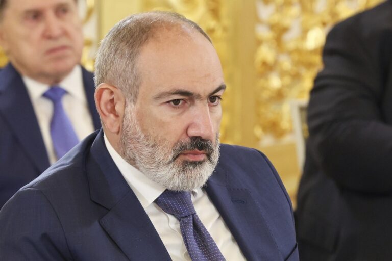 ראש ממשלת ארמניה, ניקול פשיניאן (צילום ארכיון: Vyacheslav Viktorov, Roscongress Foundation via AP)