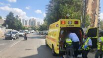 זירת התאונה בקריית אונו (צילום: תיעוד מבצעי מד"א)