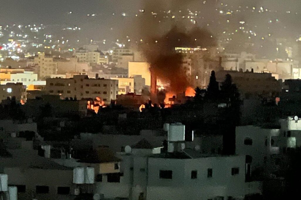 תקיפה אווירית במחנה הפליטים ג׳נין (צילום: דובר צה״ל)