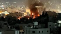 תקיפה אווירית במחנה הפליטים ג׳נין (צילום: דובר צה״ל)