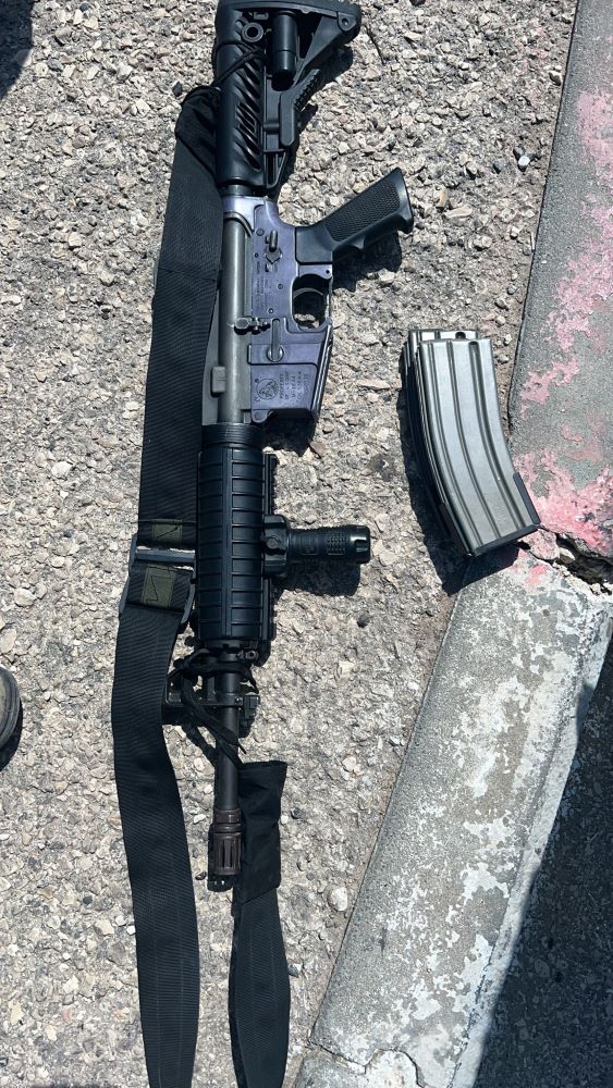 נשק מסוג M16 שנתפס במהלך הפעילות במחנה הפליטים בג'נין (צילום: דובר צה&quot;ל)