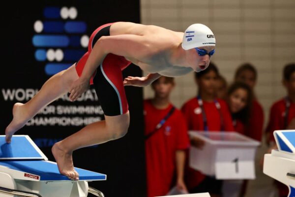 מיכאל פובלייאב באליפות העולם בשחייה לנוער (צילום: גלעד קוולרצ'יק)