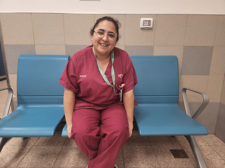 Nehama Aharon, emergency room nurse at Soroka Medical Center in Be’er Sheva. (Photo: Dafna Eisbruch)