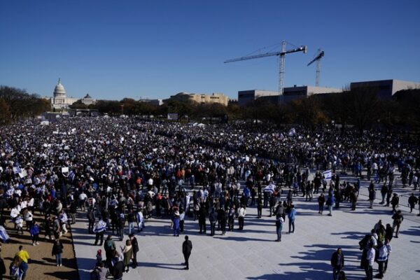 עצרת תמיכה בישראל בגבעת הקפיטול בוושינגטון (צילום: REUTERS/Elizabeth Franz)