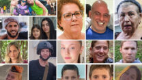 הקורבנות, החטופים, הניצולים והקרובים. למעלה מימין: נאדז'דה אסטרקס, שלומי זיו, בתיה הולין, אריק ורות פרץ (משמאל למעלה), רובשנה ארנבייב ובתה שי לי (מתחת מימין), עאמר אבו סבילה; באמצע מימין: נדב גולדשטיין, חן גולדשטיין-אלמוג, אגם גולדשטיין-אלמוג, אמרי בונים, מירי גד-מסיקה; למטה מימין: ים גולדשטיין-אלמוג, טל גולדשטיין-אלמוג, גל גולדשטיין-אלמוג, אלינה פרבוסודובה (צילומים: דוד טברסקי, הדס יום טוב, אלבומים פרטיים, מתוך רשתות חברתיות, לפי סעיף 27א' לחוק זכויות יוצרים, דובר צה"ל, המועצה האזורית לכפרים הלא מוכרים בנגב, מטה משפחות החטופים והנעדרים)