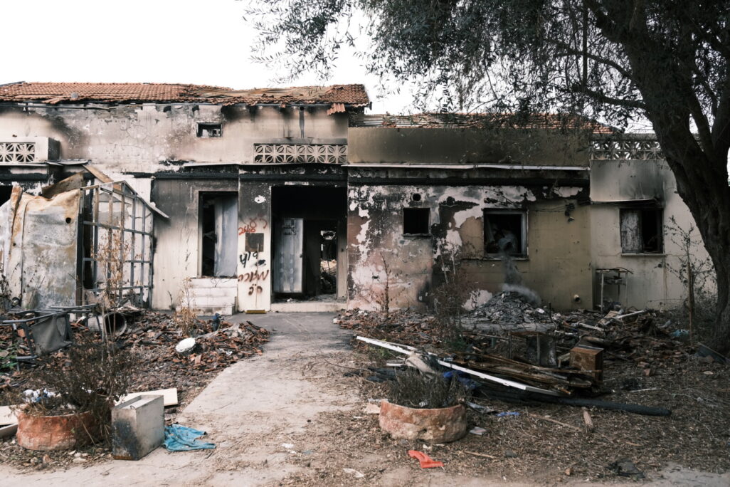 בית בקיבוץ בארי שנפגע במתקפת 7 באוקטובר (צילום: דוד טברסקי)
