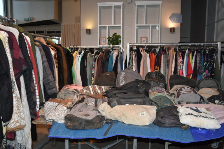 Bags and clothes. (Photo: Hadas Yom Tov)