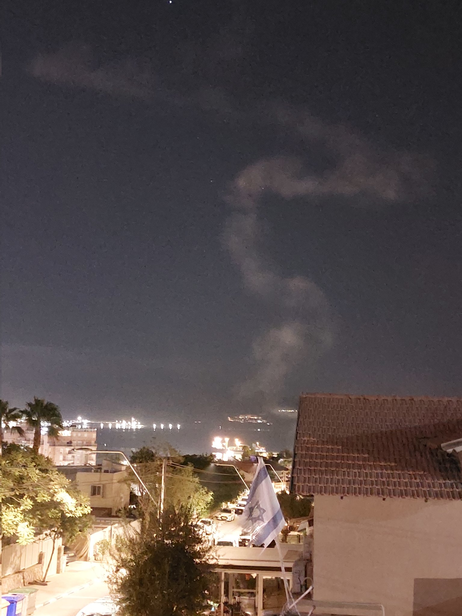 יירוט בשמי אילת (צילום: מתוך רשתות חברתיות, לפי סעיף 27א לחוק זכויות יוצרים)