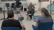 לירון בורק בשידור (צילום: אלבום פרטי)