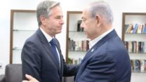 ראש הממשלה בנימין נתניהו ומזכיר המדינה האמריקאי אנתוני בלינקן (צילום ארכיון: עמוס בן גרשום/לע"מ)