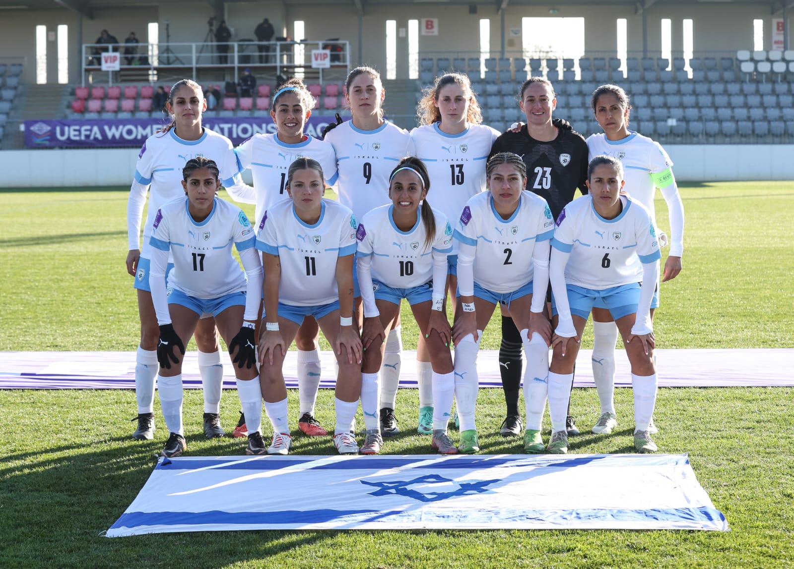 נבחרת הנשים של ישראל מול קזחסטן בליגת האומות (צילום: אסי קיפר, ההתאחדות לכדורגל בישראל)
