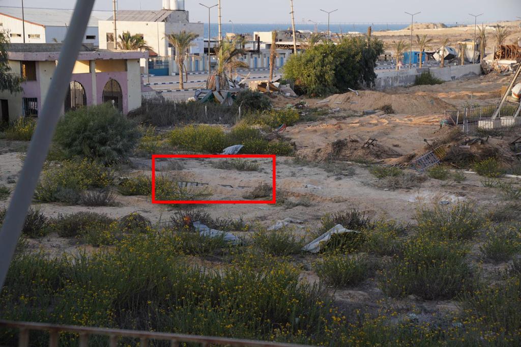 משגר רקטות ליד מגרש משחקים ברצועת עזה (צילום: דובר צה"ל)