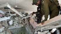 איתור פירי מנהרות על ידי לוחמי אוגדה 252 (צילום: דובר צה"ל)
