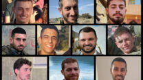חיילי צה"ל שנפלו בקרבות. למעלה מימין: סמ"ר גל הרשקו, רס"ן (מיל') אריה ריין, סמ"ר דוד בוגדנובסקי; באמצע מימין: סמ"ר אוראל בשן, רס"ר (מיל') אליהו מאיר אוחנה, סמ"ר איתמר שמן, סמ"ר רואי אליאס; למטה מימין: רס"ר (מיל') נדב יששכר פרחי, רס"ל (מיל') אוהד אשור, ורס"ל (מיל') אליסף שושן (צילומים: דובר צה"ל)