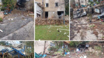ההרס בקיבוץ מנרה בגבול הצפון מהפצצות חיזבאללה (צילום: קיבוץ מנרה)