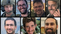 חיילי צה"ל שנפלו במלחמה, מימין למעלה בכיוון השעון: רס"ן גל בכר, רס"ם (במיל') גדעון אילני, רס"ם (במיל') איתי פרי, רס"ן (במיל') אביתר כהן, סרן (במיל') אליה יאנובסקי, רס"ר (במיל') ארי יחיאל זנילמן, ורס"ן (במיל') רומן ברונשטיין (צילומים: דובר צה"ל)