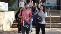 סטודנטים באוניברסיטת תל אביב ביום הראשון ללימודים (צילום: אוניברסיטת תל אביב)