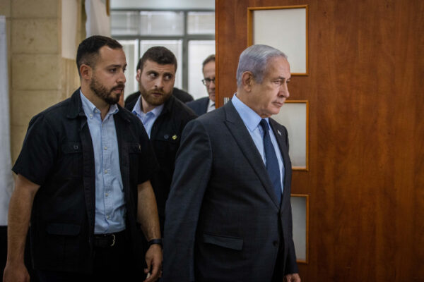 ראש הממשלה בנימין נתניהו בבית המשפט המחוזי בירושלים (צילום ארכיון: אורן בן חקון/פלאש90)