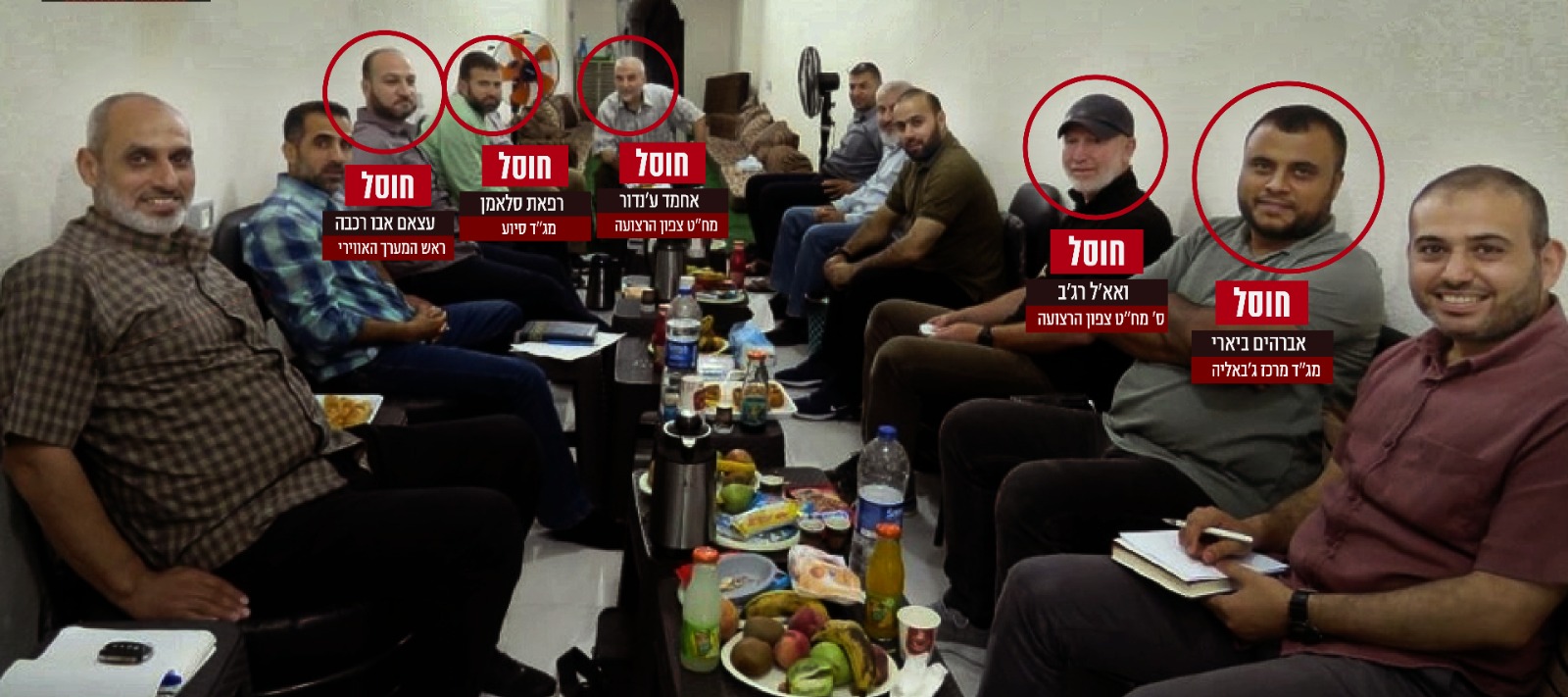 תיעוד של בכירי חטיבת צפון רצועת עזה וחטיבת העיר עזה במנהרת חמאס, מלפני 7 באוקטובר (צילום: דובר צה"ל)