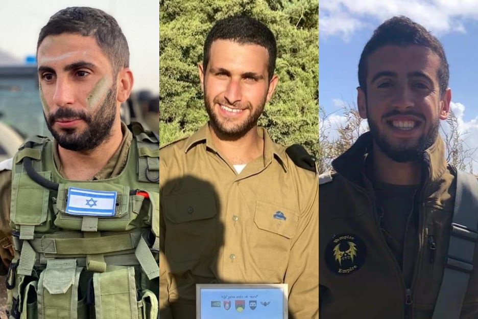 מימין: נריה זיסק, אסף פנחס טובול ודביר דוד פימה ז"ל (צילום: דובר צה"ל)