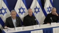 ראש הממשלה בנימין נתניהו, שר הביטחון יואב גלנט והשר בני גנץ (צילום ארכיון: משרד ראש הממשלה)