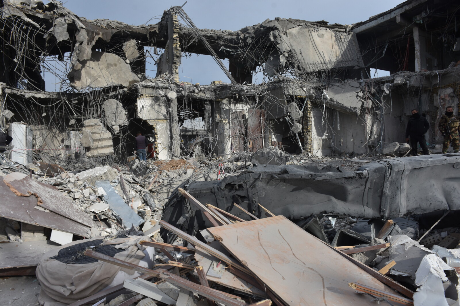 נזק מהפצצות איראן בארביל, עיראק, השבוע. &quot;אנחנו מעצמת טילים עולמית&quot; (צילום: Anadolu via Reuters Connect)