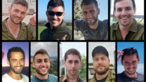 לוחמי צה"ל שנפלו בקרבות, מימין למעלה בכיוון השעון: רס"ל (במיל') דוד שורץ, רס"ר (מיל') עמית משה שחר, רס"ם (במיל') עקיבא יסינסקי, סמל רועי טל, רס"ר (במיל') רועי אברהם מימון, סרן (במיל') רון אפרימי, רס"ל (במיל') יקיר הכסטר, סרן (במיל') דניס קרוחמלוב וקסלר ורס"ל (במיל') גבריאל בלום (צילומים: דובר צה"ל)