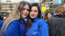 מימין: מירל מוסטפה ומיתר בעיני, מדריכות בקנים הדרוזיים של הנוער העובד והלומד (צילום: דפנה איזברוך)