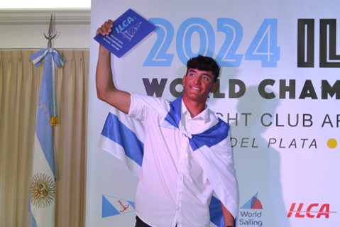ראם מגן, סגן אלוף העולם לנוער בסירות ILCA6 (צילום: איגוד השייט בישראל)