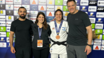 ענבל שמש עם מדליית הארד בגרנד פרי בפורטוגל (צילום: איגוד הג'ודו בישראל)