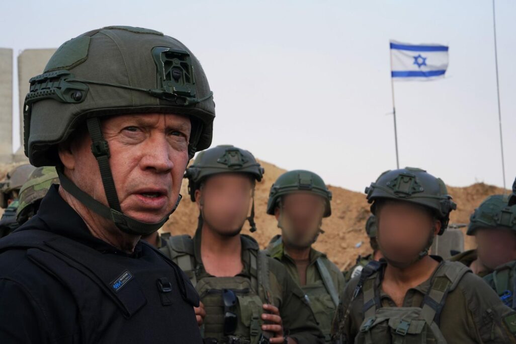 שר הביטחון יואב גלנט בעזה (צילום: אריאל חרמוני, משרד הביטחון)