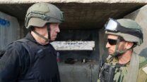 שר הביטחון יואב גלנט בעזה (צילום: אריאל חרמוני, משרד הביטחון)