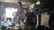 זירת השריפה בתל אביב (צילום: כבאות והצלה מחוז דן)