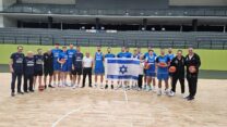 נבחרת ישראל בכדורסל באימון לקראת המשחק מול פורטוגל (צילום: איגוד הכדורסל בישראל)