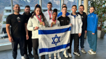 נבחרת הטאקוונדו עם המדליות בסבב העולמי באינסברוק אוסטריה (צילום: איגוד הטאקוונדו בישראל)