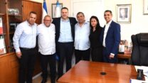 ישיבת דירקטוריון מרכז הפועל יחד עם שר התרבות והספורט, מיקי זוהר ויו"ר ההסתדרות, ארנון בר-דוד (צילום: דוברות ההסתדרות)