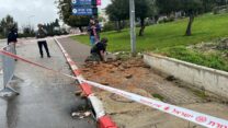 נפילה בצפת (צילום: דוברות עיריית צפת)