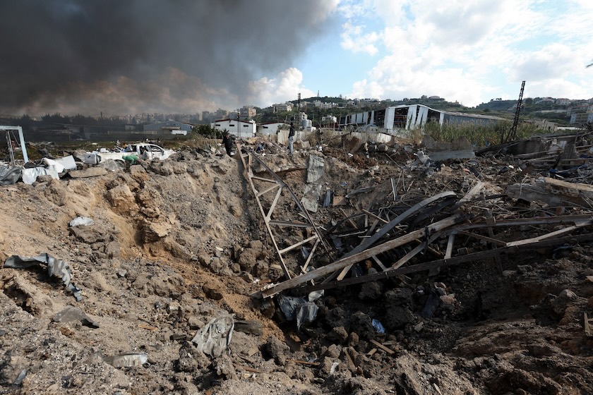 הריסות בלבנון באתר של חיזבאללה שתקף צה"ל (צילום ארכיון: REUTERS/Aziz Taher)