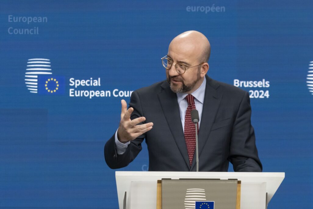 נשיא המועצה האירופית שארל מישל (צילום: Nicolas Economou via Reuters Connect)
