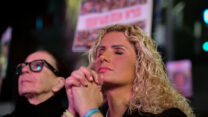 עצרת בכיכר החטופים בתל אביב (צילום: אבשלום ששוני/פלאש 90)