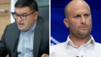 מימין: ח"כ יצחק קרויזר וח"כ מיכאל ביטון (צילומים: Yonatan Sindel/Flash90)