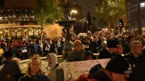 עצרת בכיכר פריז בקריאה להחזרת החטופים (צילום: אור גואטה)