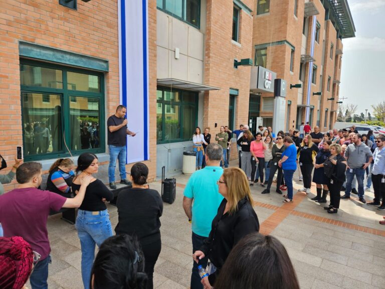 אסיפת העובדים של הוט מובייל. התהליך עדיין אינו מחייב (צילום: איגוד עובדי הסלולר, האינטרנט וההיי-טק)