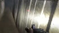 תיעוד ממצלמת הקסדה של אחד הלוחמים בתוך מנהרת טרור ברצועה (צילום: דובר צה״ל)