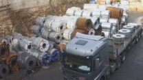 זירת תאונת העבודה באזור התעשייה ברקן (צילום: לפי סעיף 27 א')