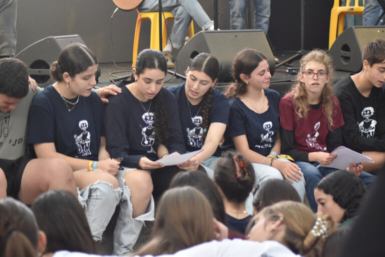 The youth share stories about their murdered friends. (Photo: Hadas Yom Tov)