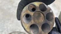שבר רקטה שנורתה מעזה לשדרות (צילום: עיריית שדרות)